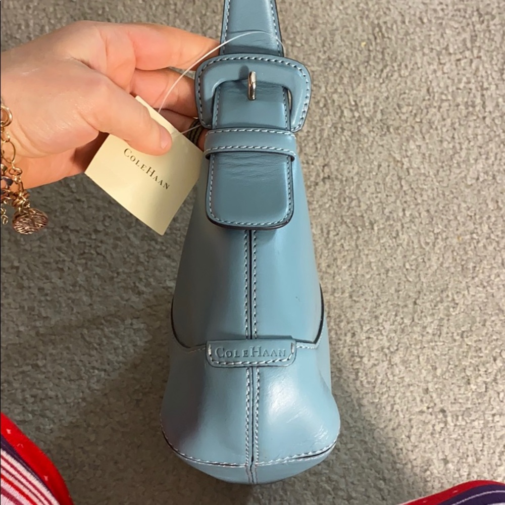 ๐ Cole Haan light blue leather shoulder bag NWT๐ - Picture 6 of 8